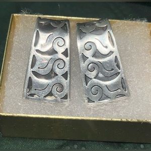 ESPINOSA Mexican Mid-Century Modernist Sterling Silver cuff links